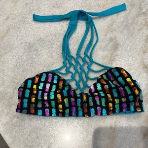 Colorful Pineapple Ladies Swim Top